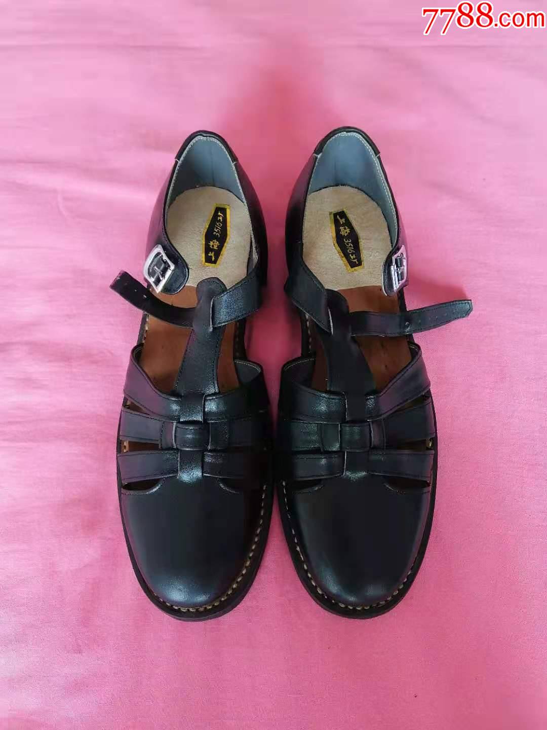全新军官皮凉鞋3516厂41码超好品相