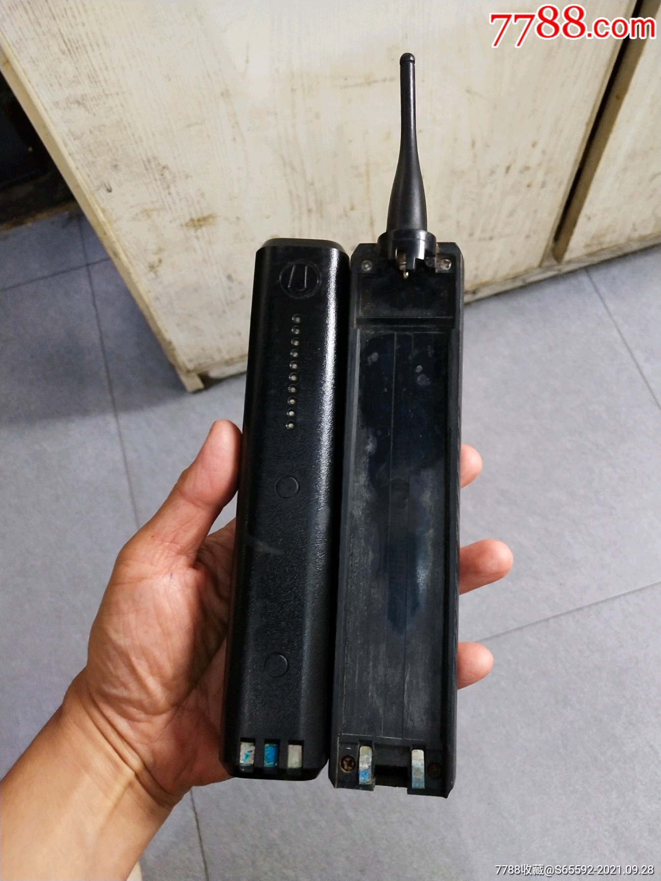 少见好品美国原装摩托罗拉古董加厚砖头大哥大9800l带全套座充