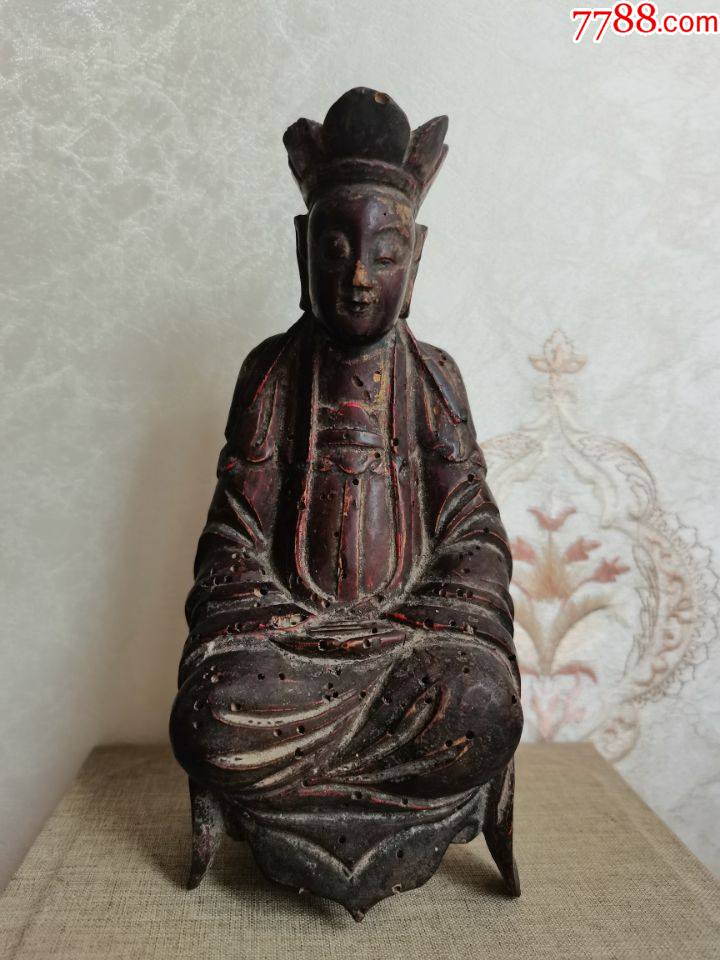 道光二十四年木雕观音像