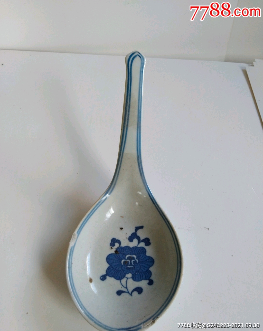 改革开放初出口创汇瓷,大匙子,尺寸如图_青花瓷_作品欣赏_收藏价值_7788书法收藏