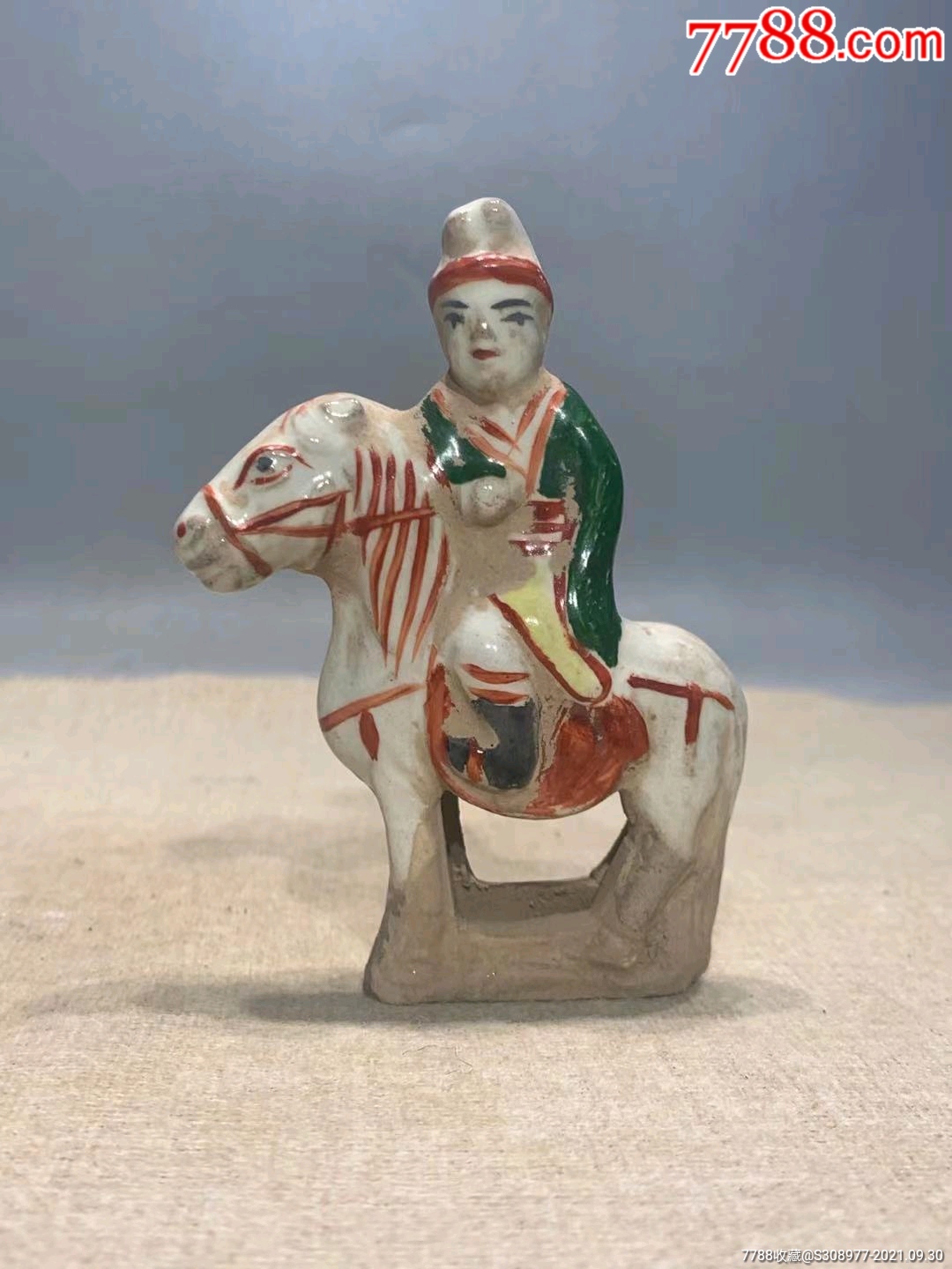 金代红绿彩骑马人