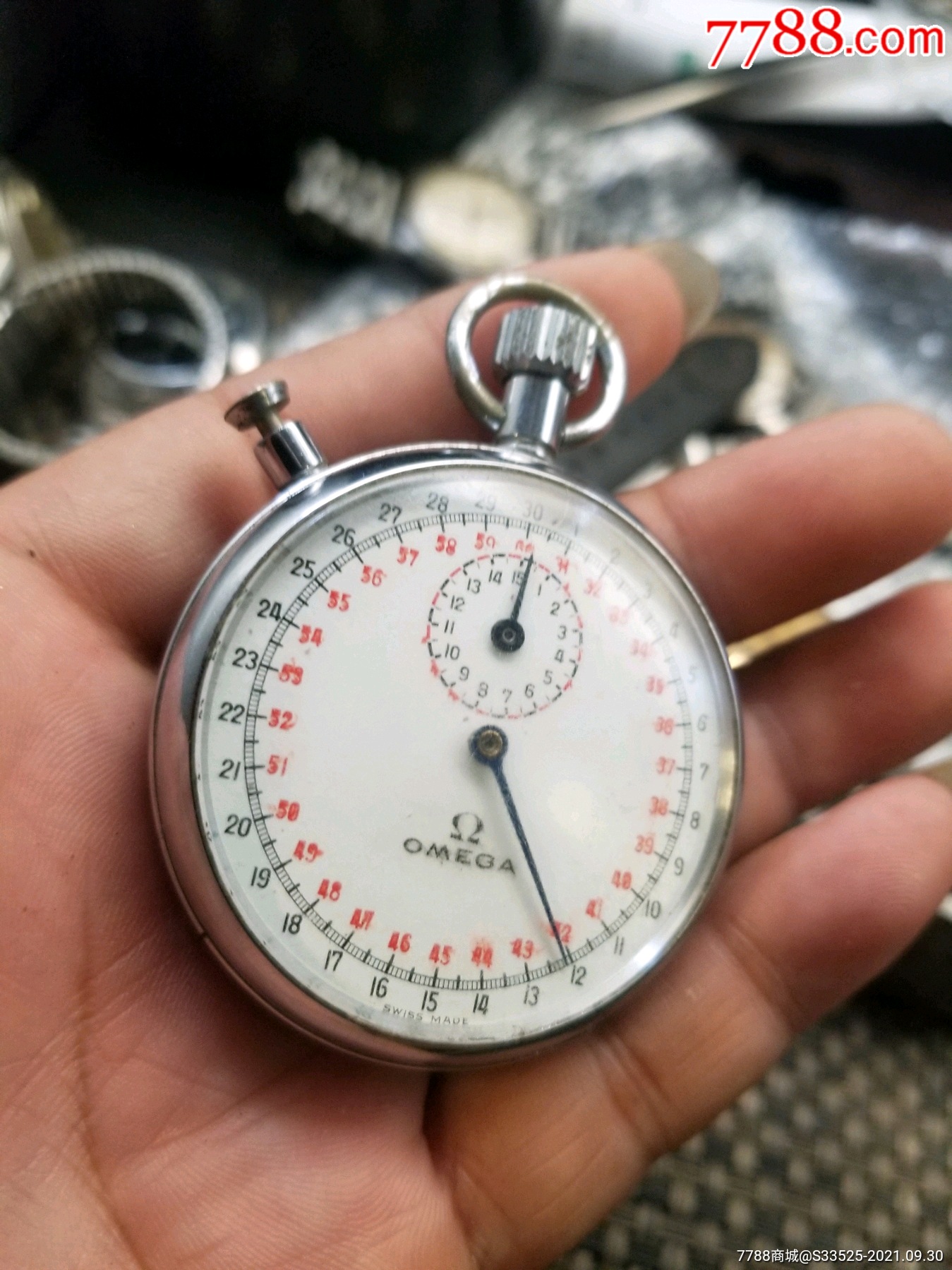 瑞士早期欧米茄计时秒表古董表收藏