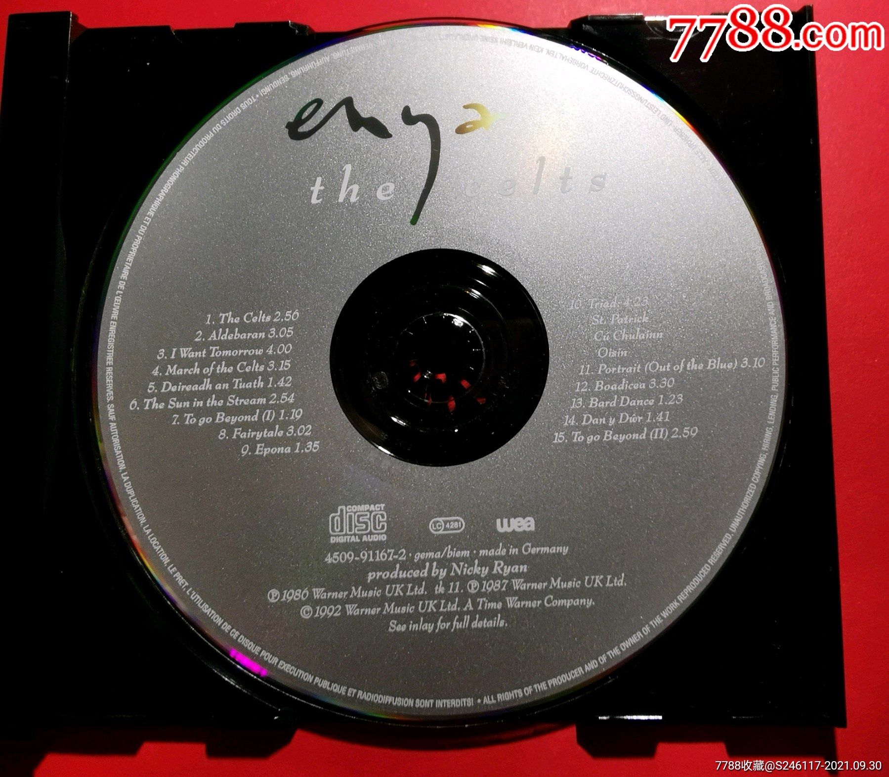 恩雅/enya-the-celts/凯尔特人/裸碟/德国原版cd
