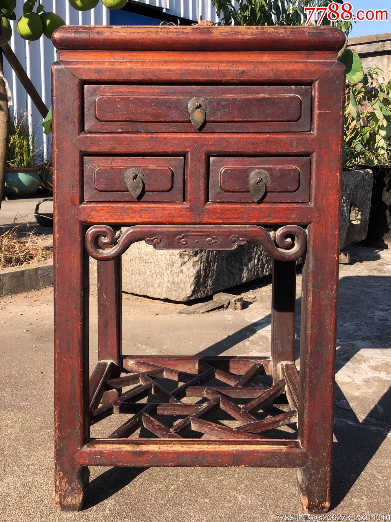 东阳木雕老架几】9品￥23,80099【民国】老物件老家具老茶几一对8