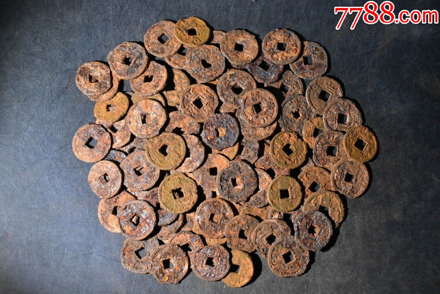 (玩0441)乾祐元宝铁钱一组100枚_价格300元【鉴定币收藏】_第1张_7788