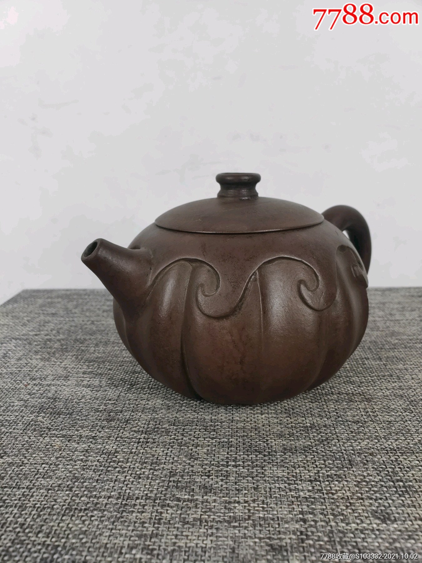 旧藏,【顾景舟制】老紫砂壶一把,保存完整,珍藏的佳品.