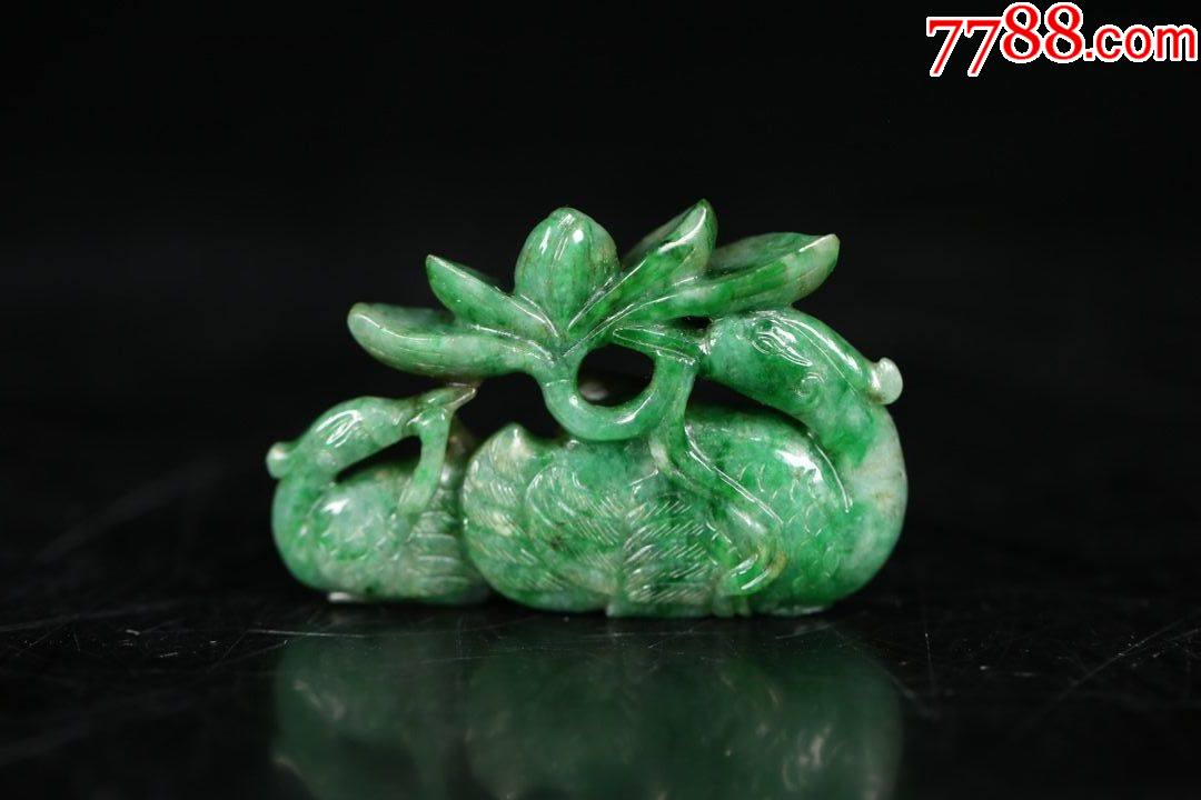 翡翠鸳鸯雕件