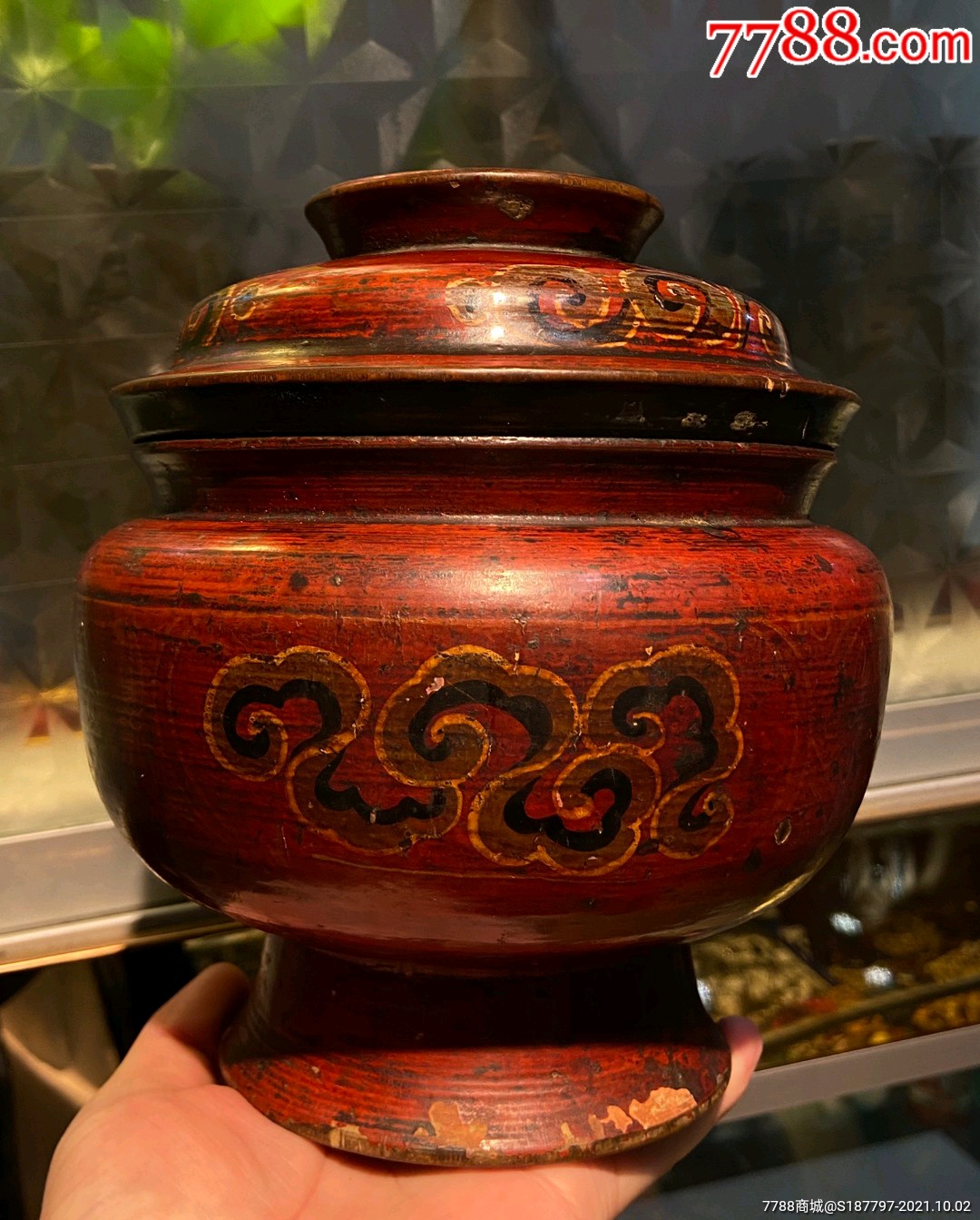 清晚期时期藏传老漆器