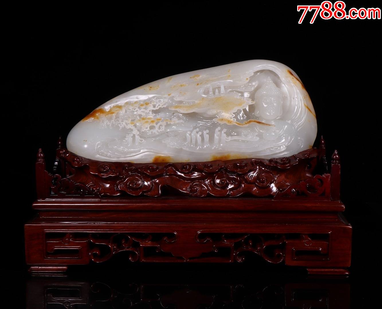 和田玉籽料如来摆件a84s260f