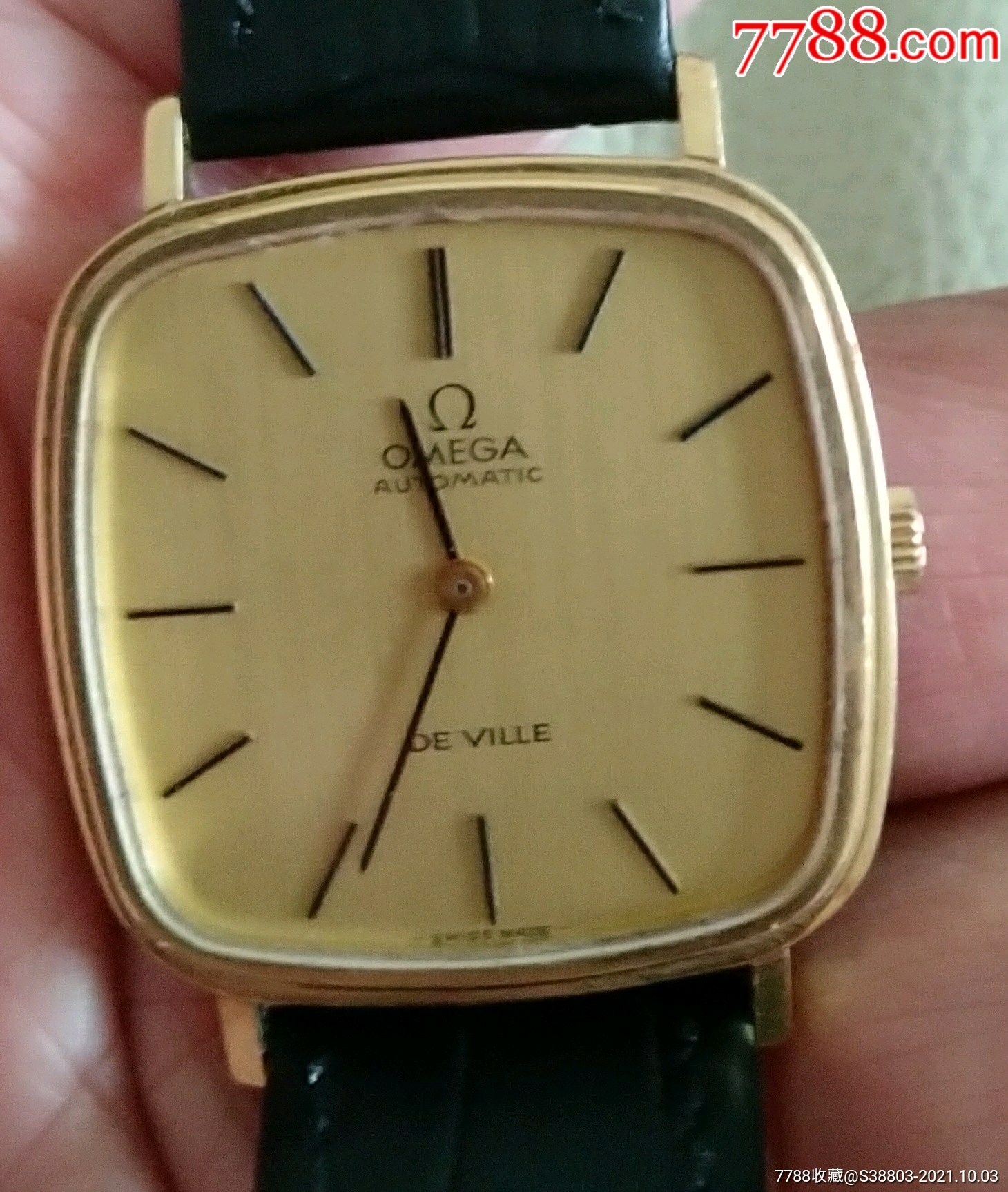 瑞士欧米茄牌包金超薄机械自动男表