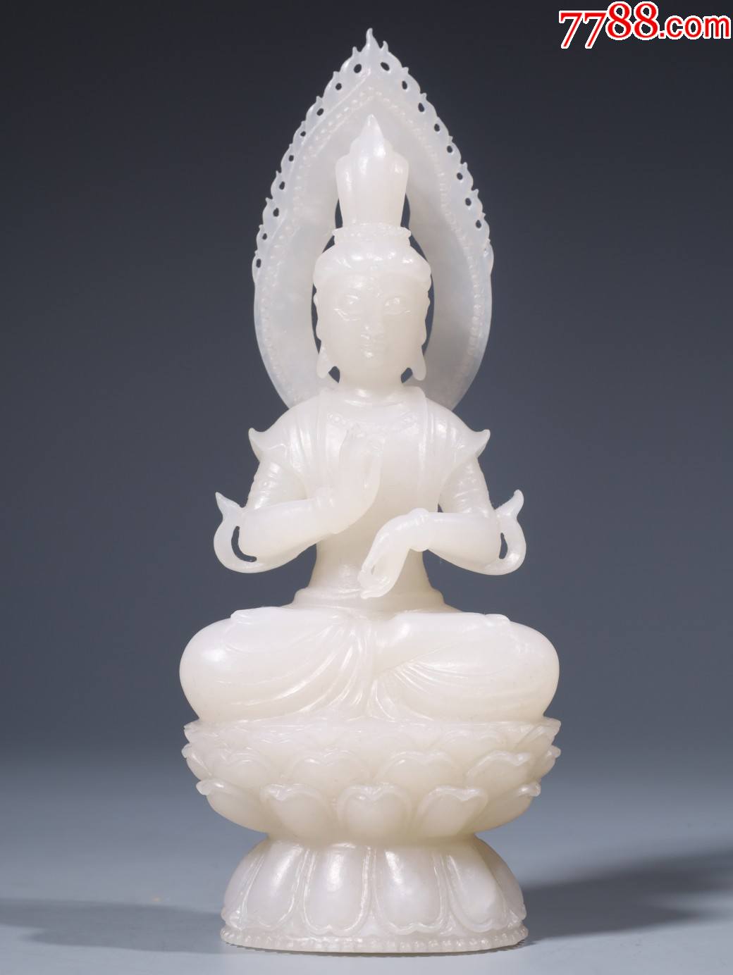 和田白玉观音坐像