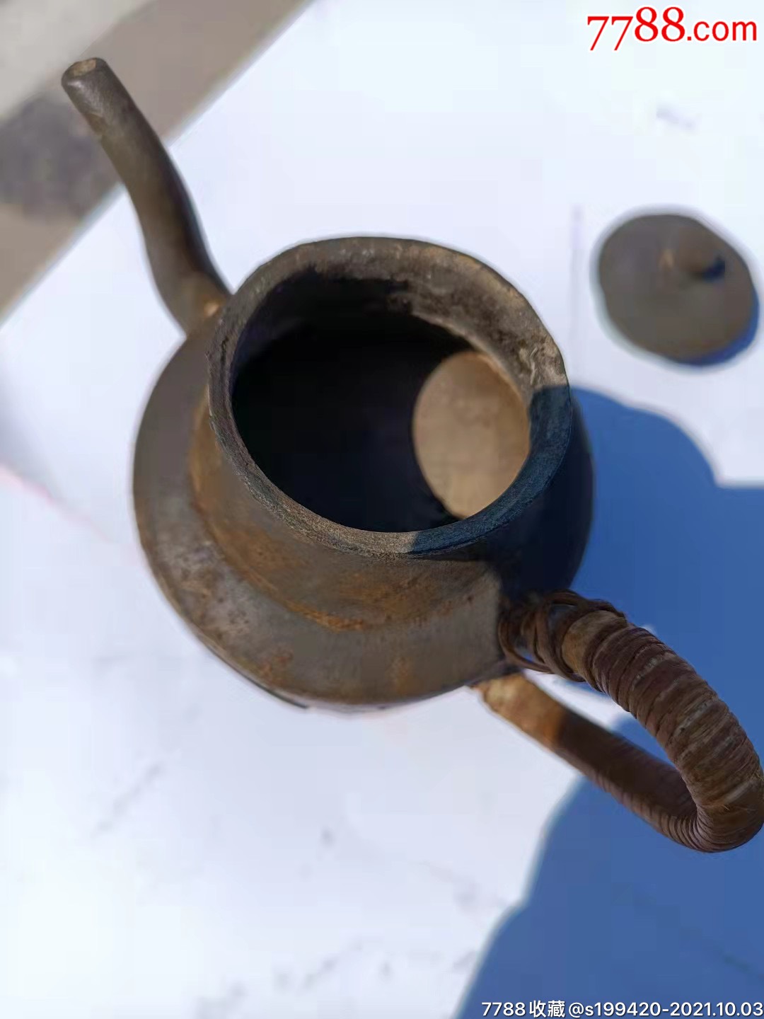 古代结婚用酒素子两个锡制完整包老品相如图展馆装修装饰