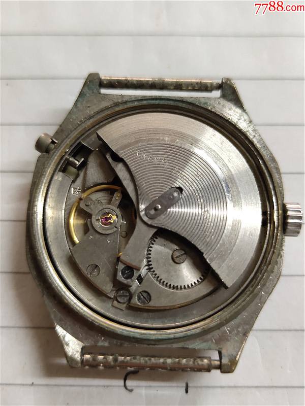 少见苏联东方双狮自动男机械表机芯2627a