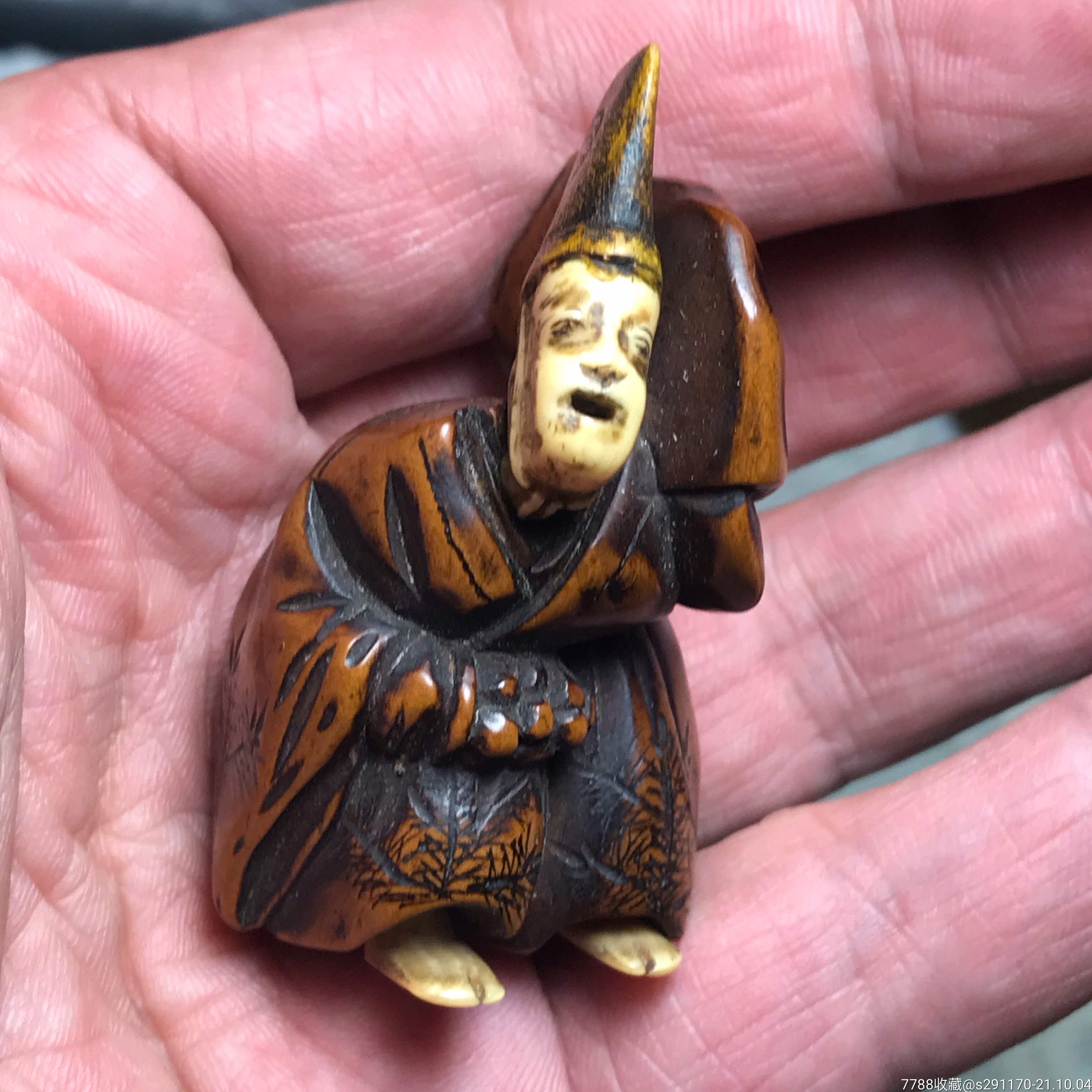 黄杨木雕人物日本根付