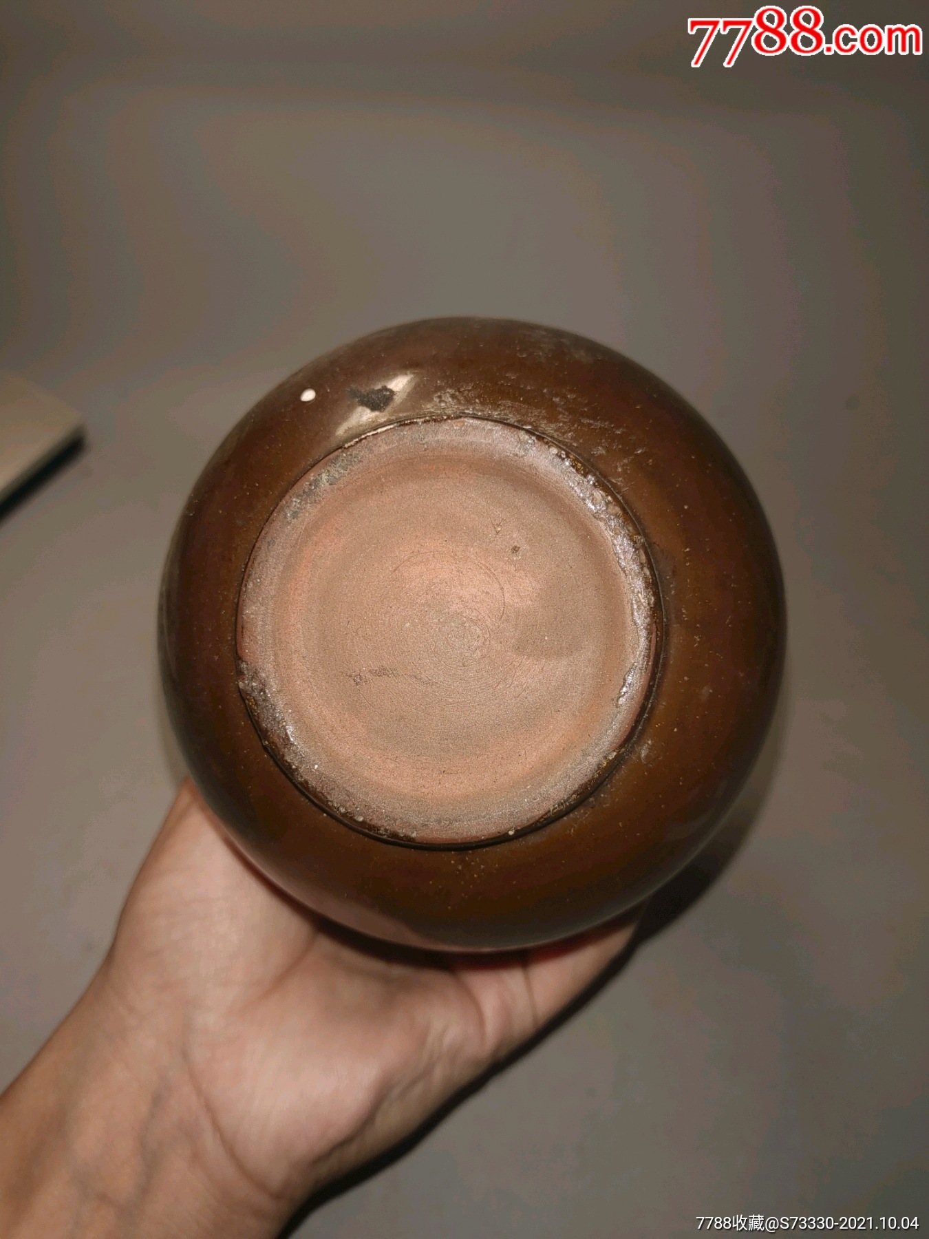 80年代左右,酱釉葫芦瓶子一只_彩绘瓷/彩瓷_第6张_7788瓷器