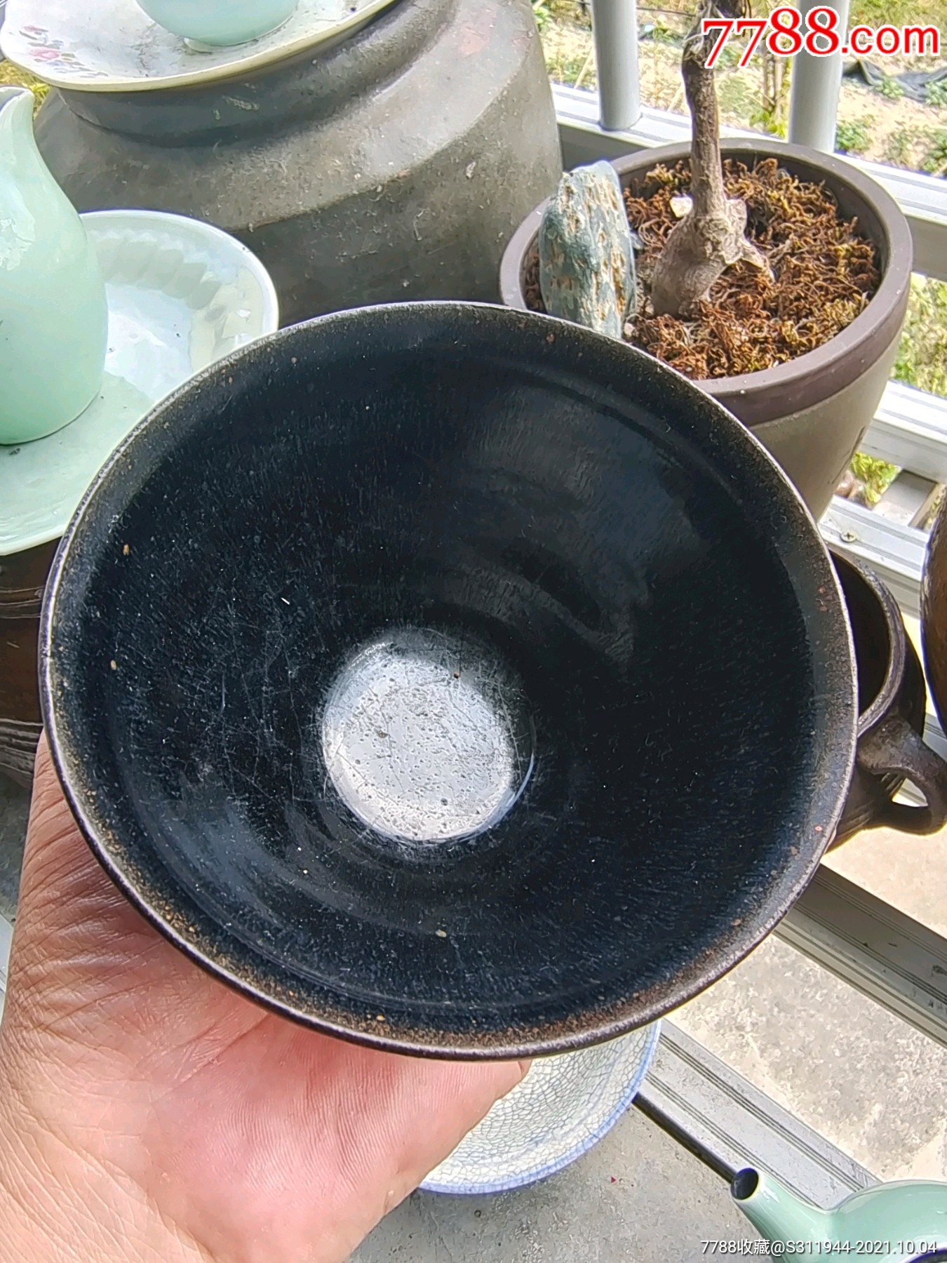 宋代建盏兔毫盏,黑釉色,保真-黑瓷/天目瓷-7788商城__七七八八商品