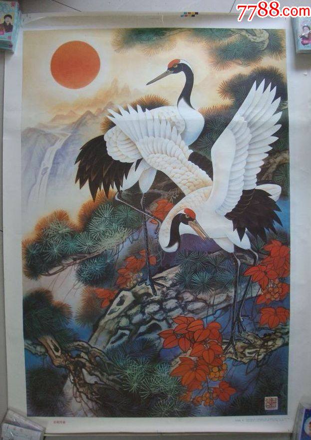 松鹤同春全开未上墙