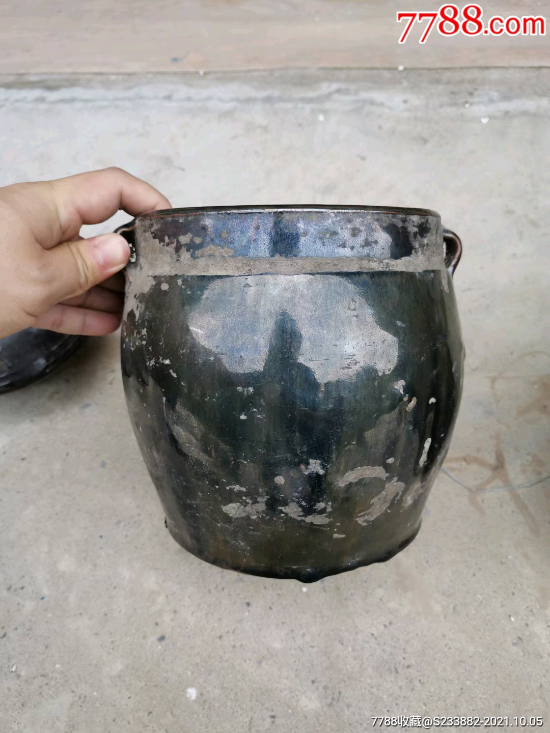 清代乌金釉卷缸_价格200元_第1张_7788收藏__收藏热线