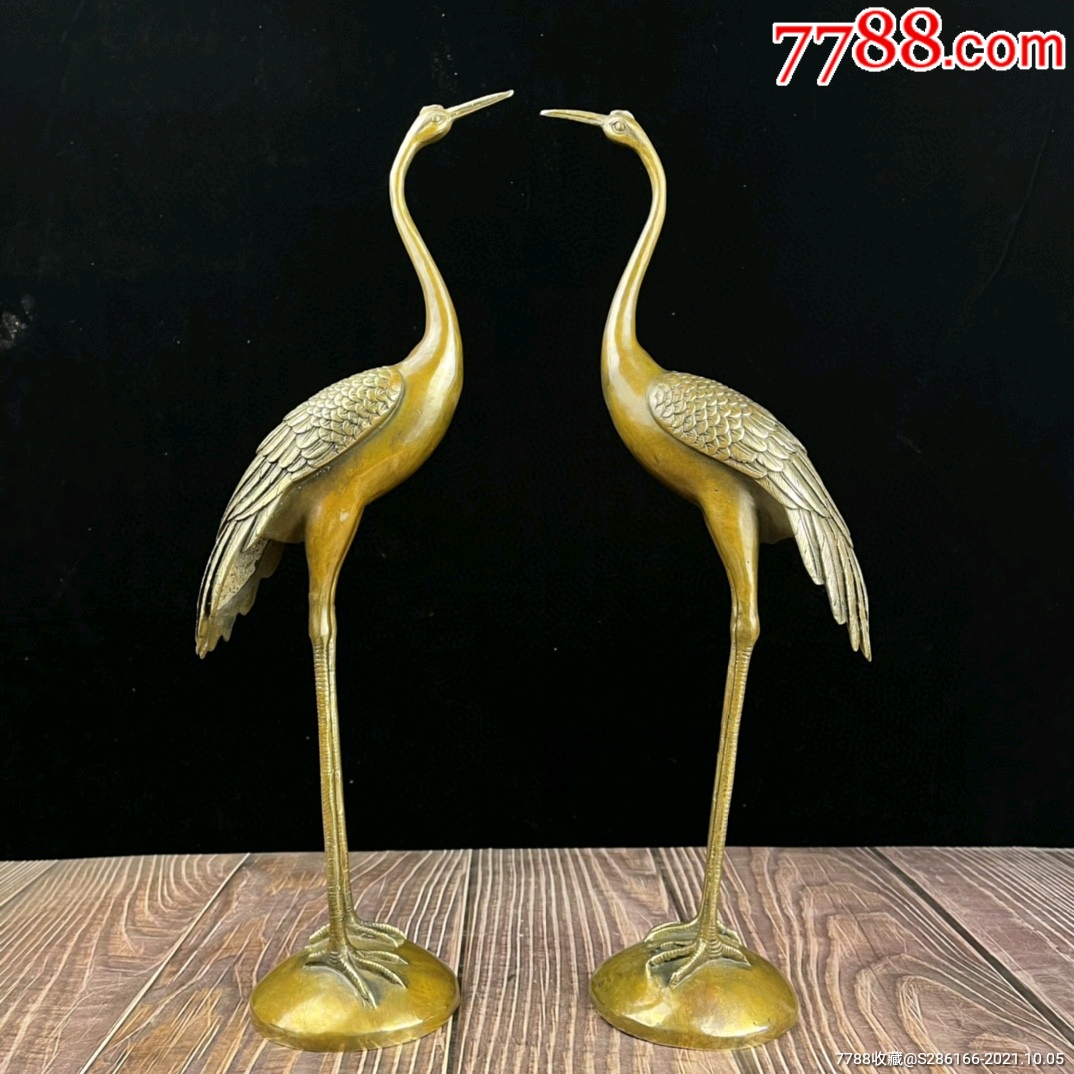 铜仙鹤摆件吉祥如意不议价