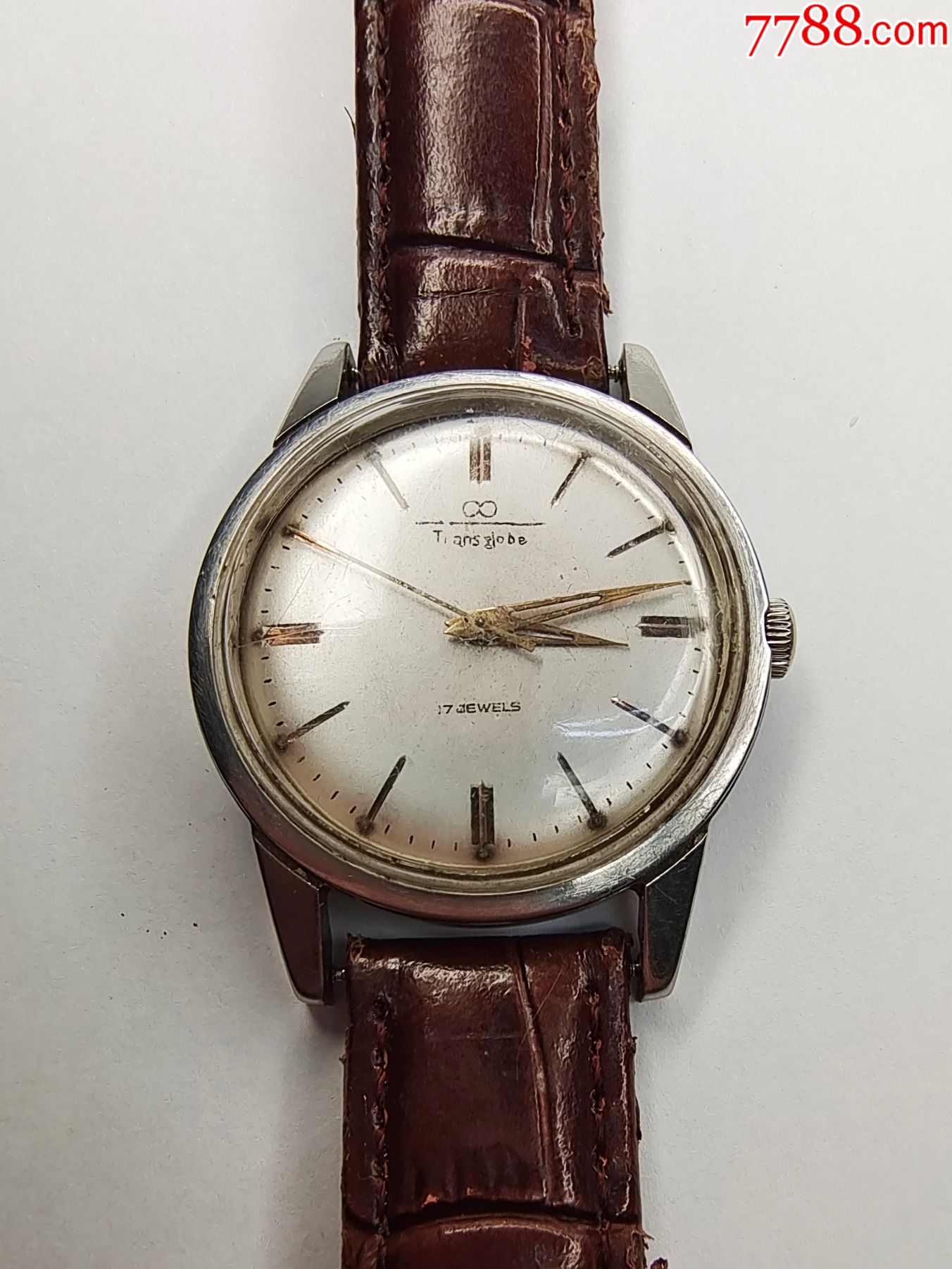 50年代环球transglo老手表绝版古董表瑞士中古表原装中古腕表vintag