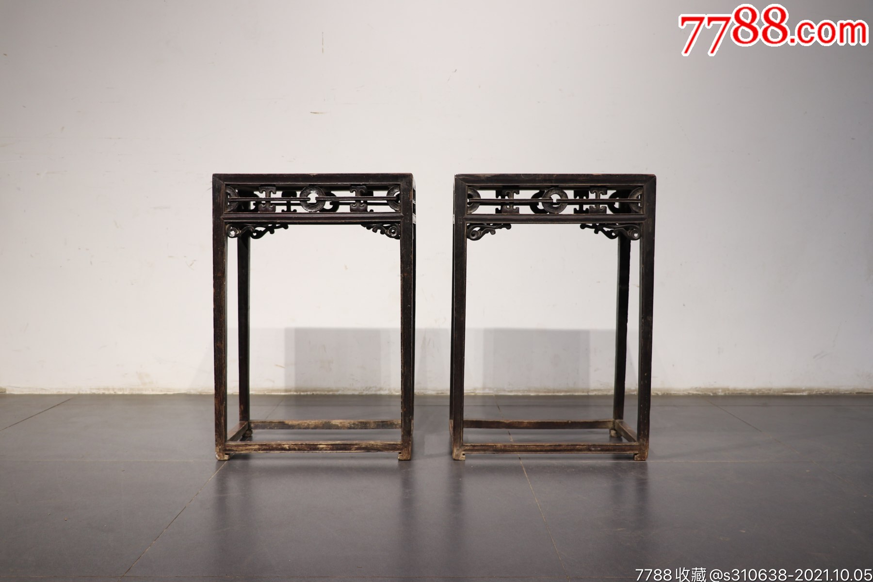 官家器具清代四平式香几一对10