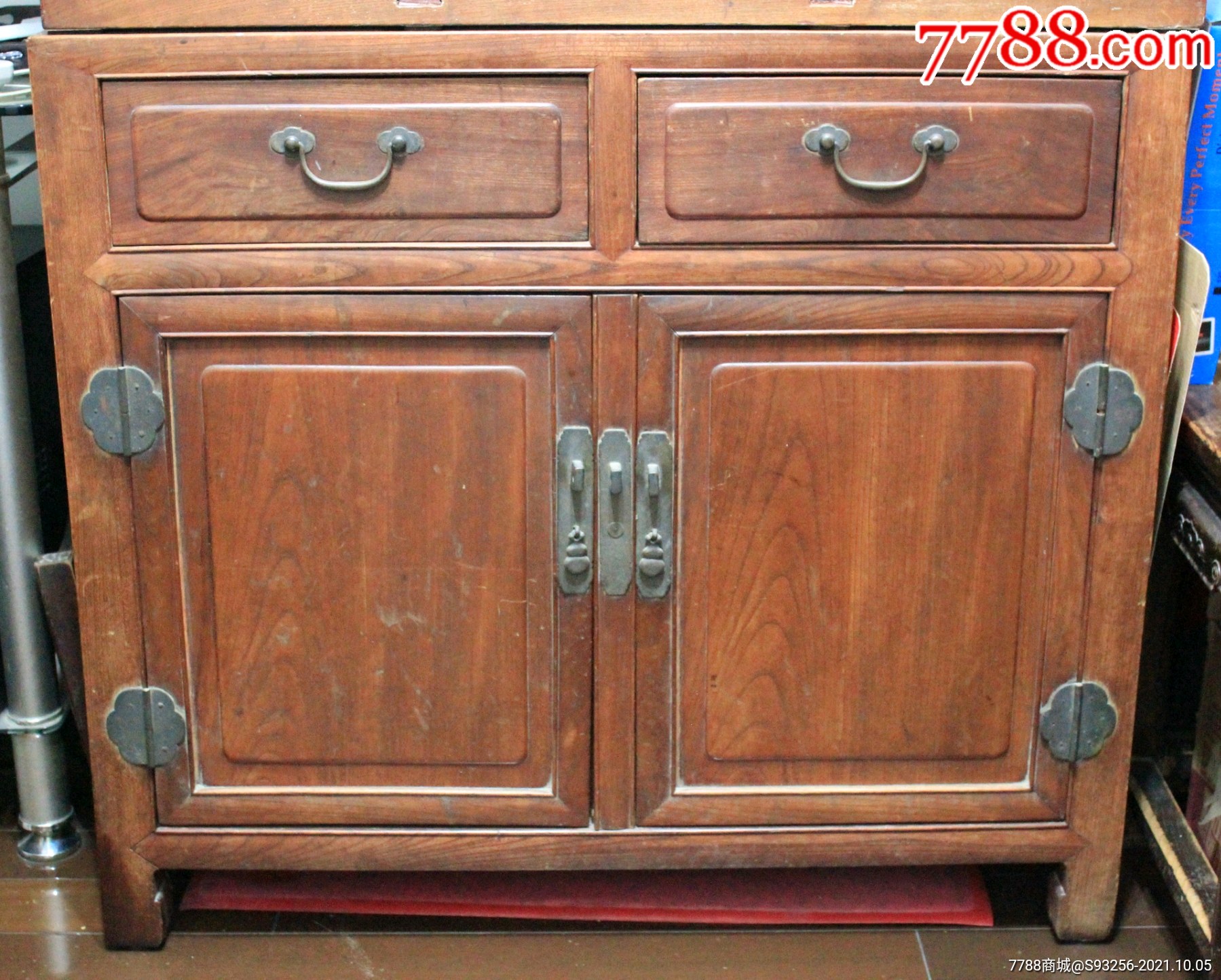 榉木民清老箱柜