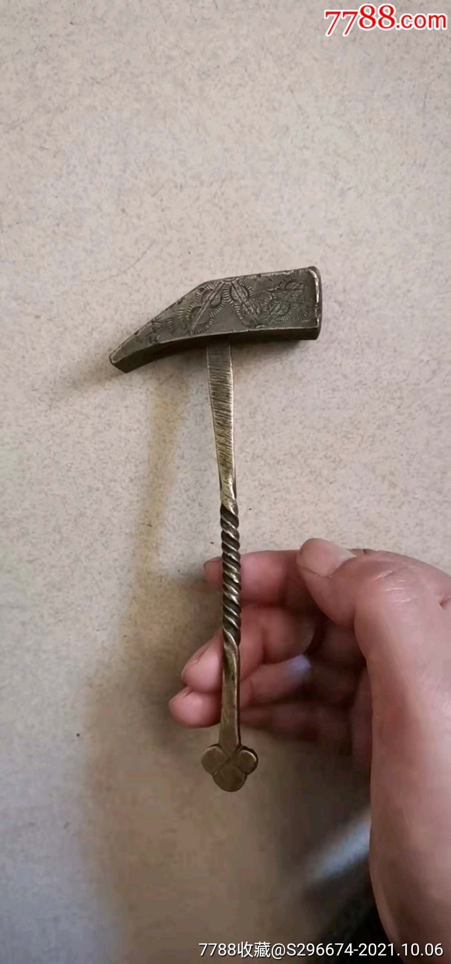 清代铜锤子,工艺一流,满工,品如图