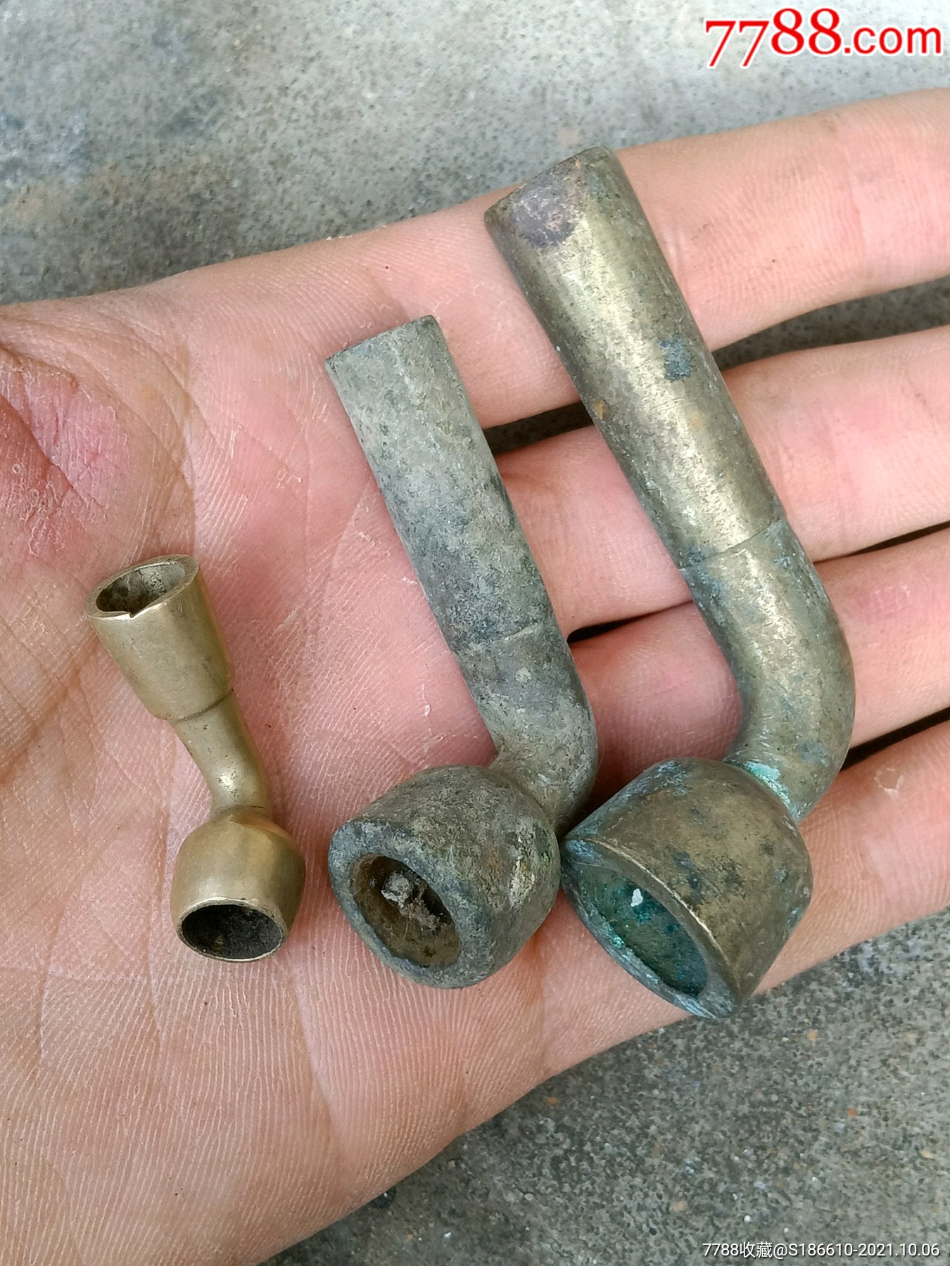 乡下收的老铜烟嘴