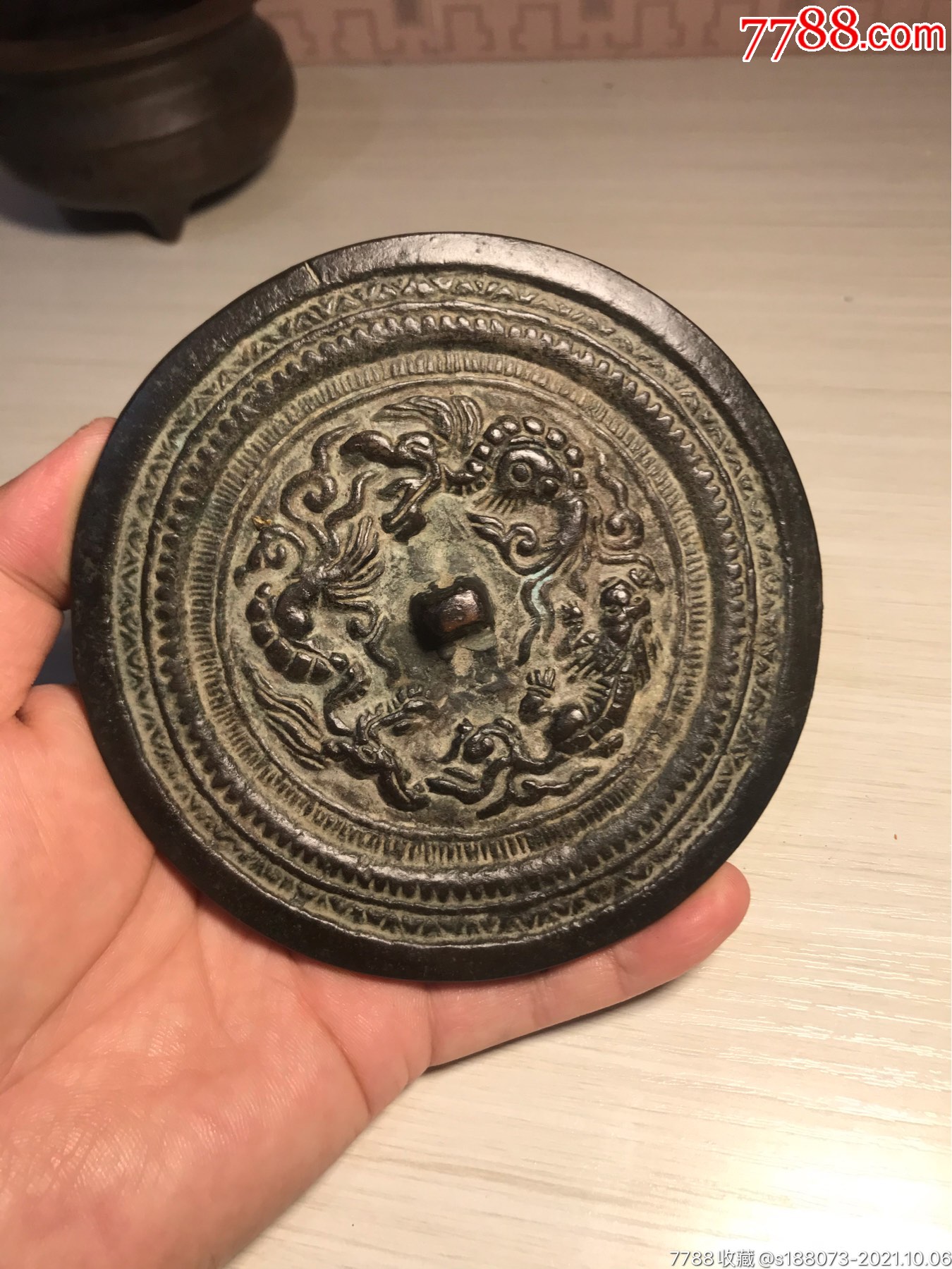 辽金时期跑兽铜镜厚重