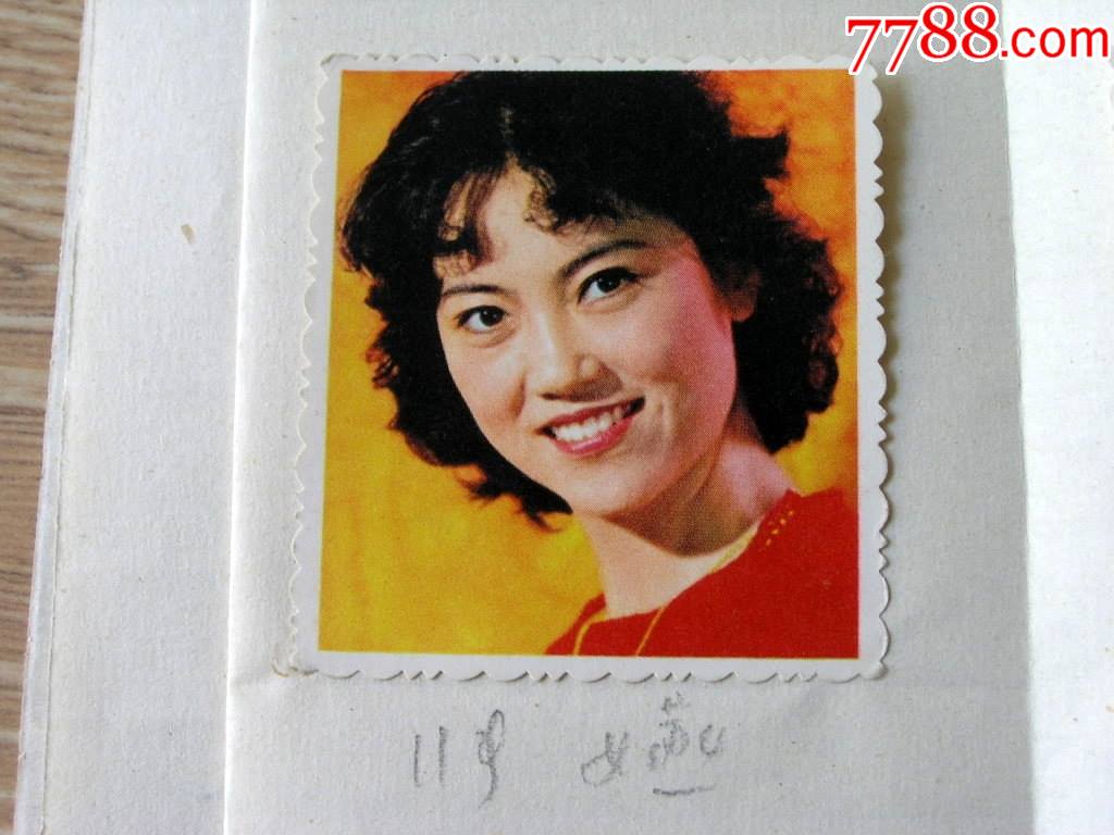 老照片收藏1408g09-60年代电影明星彩色玉照画片-张雁5.6-5.2cm