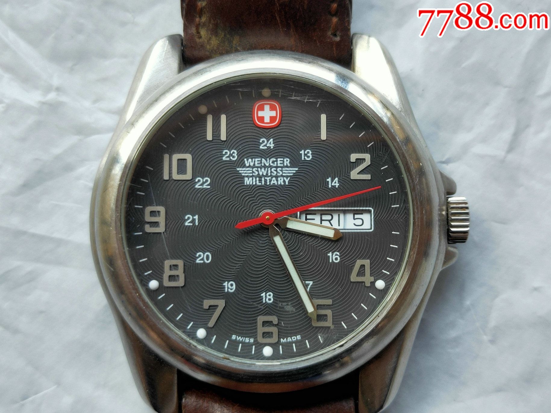 瑞士威戈wenger石英手表男表