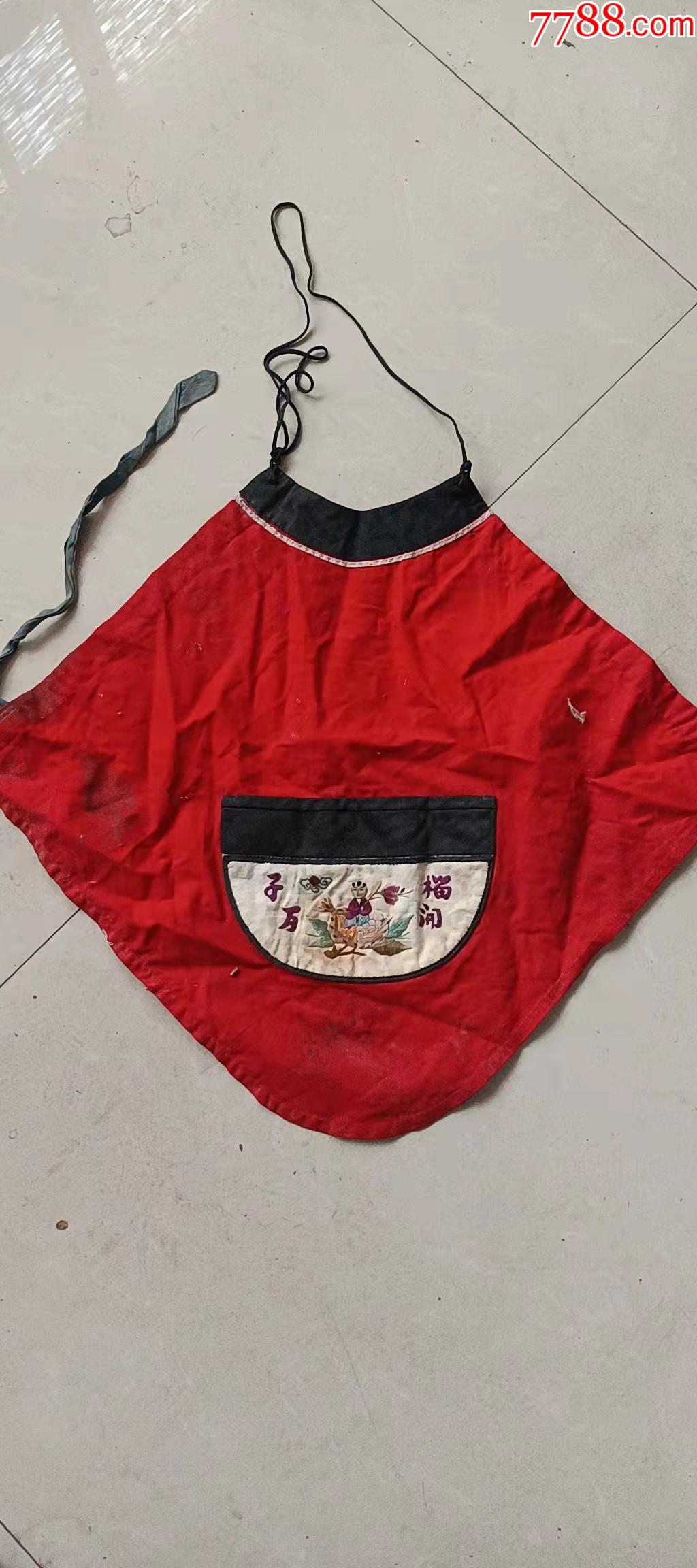 民国时期的老服饰配饰女子肚兜榴生百子民俗老物件收藏