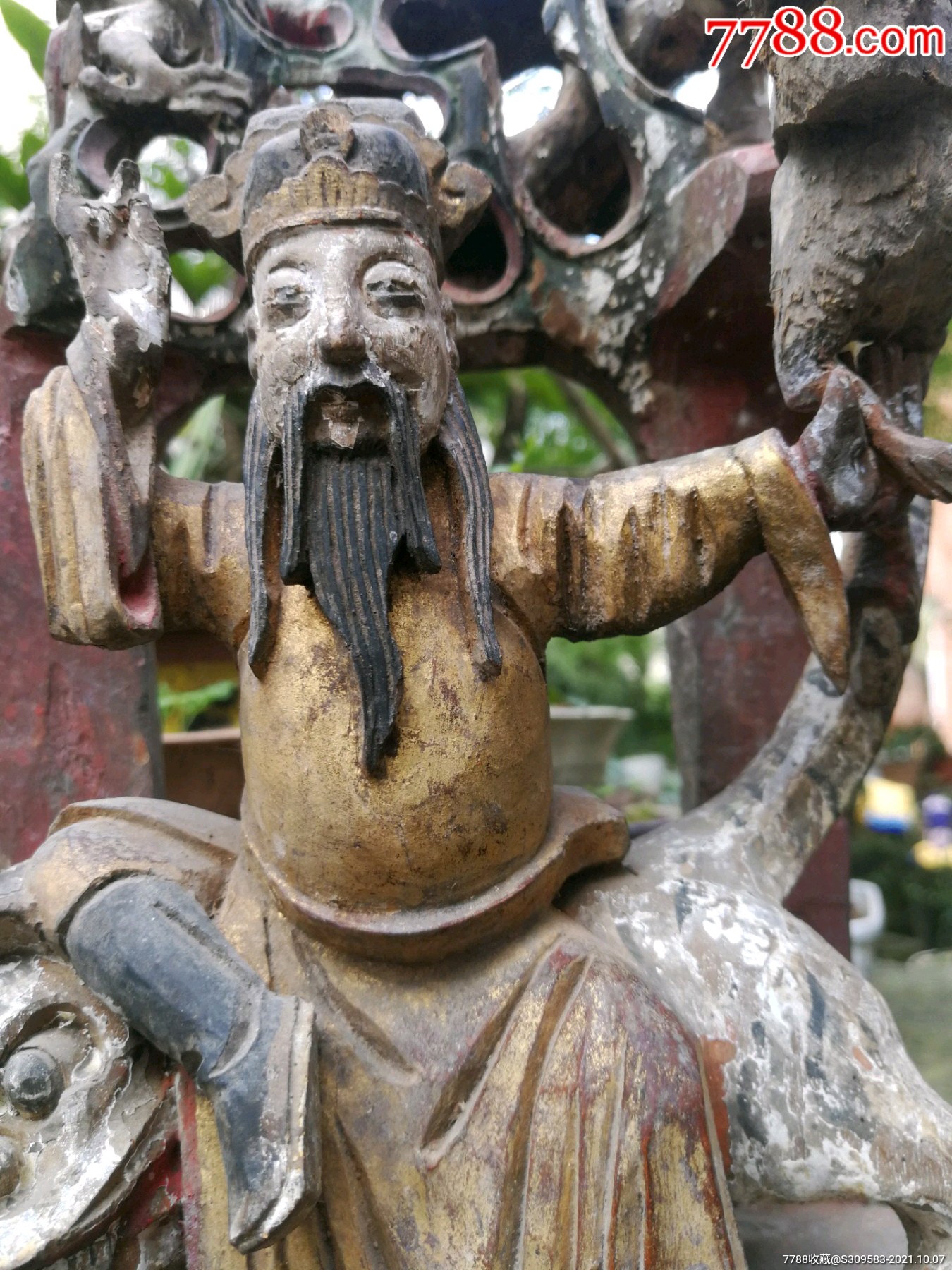 清代早期的木雕药王孙思邈