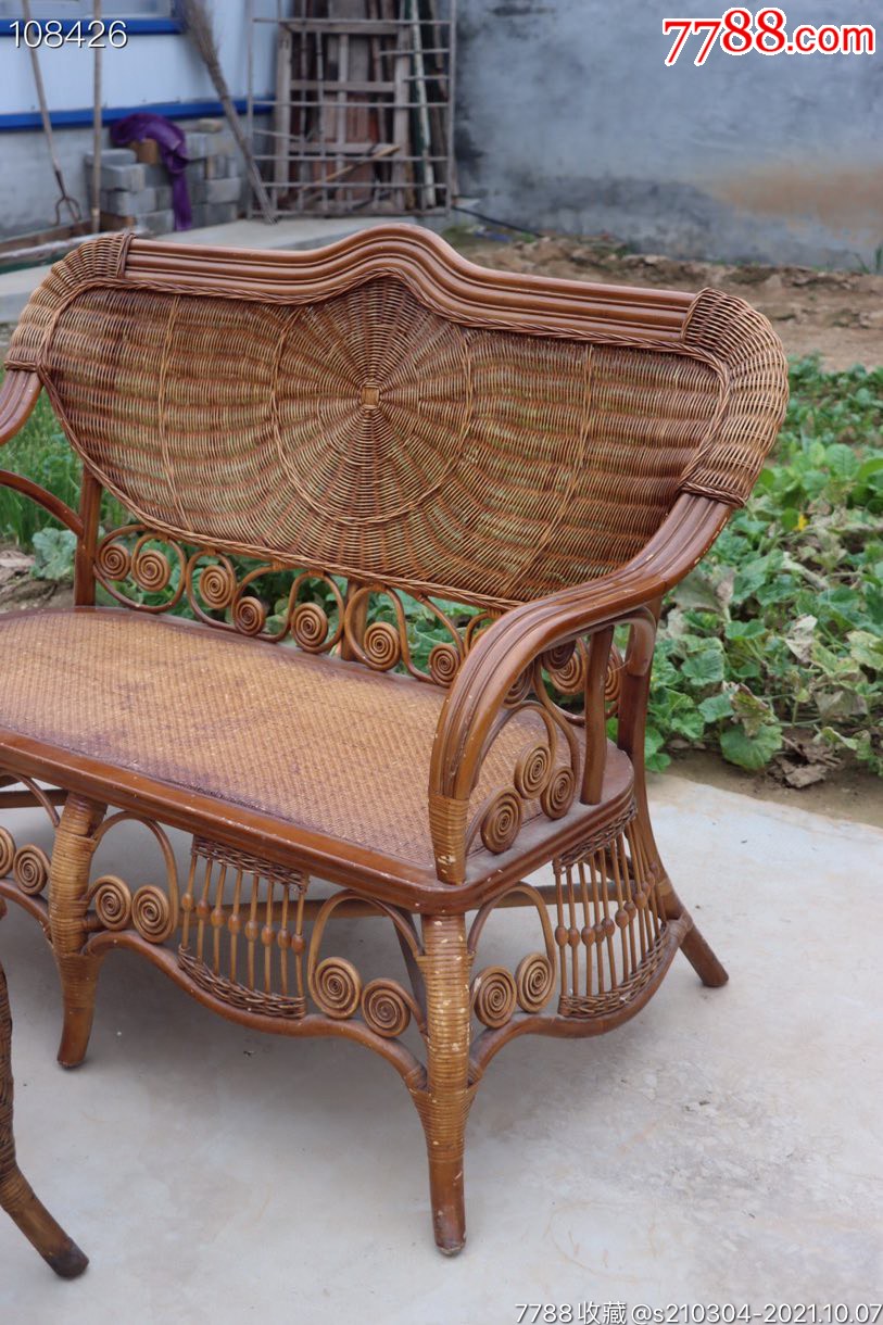 民国时期藤米沙发一套纯手工制作做工精细品相一流完整漂亮结实耐用