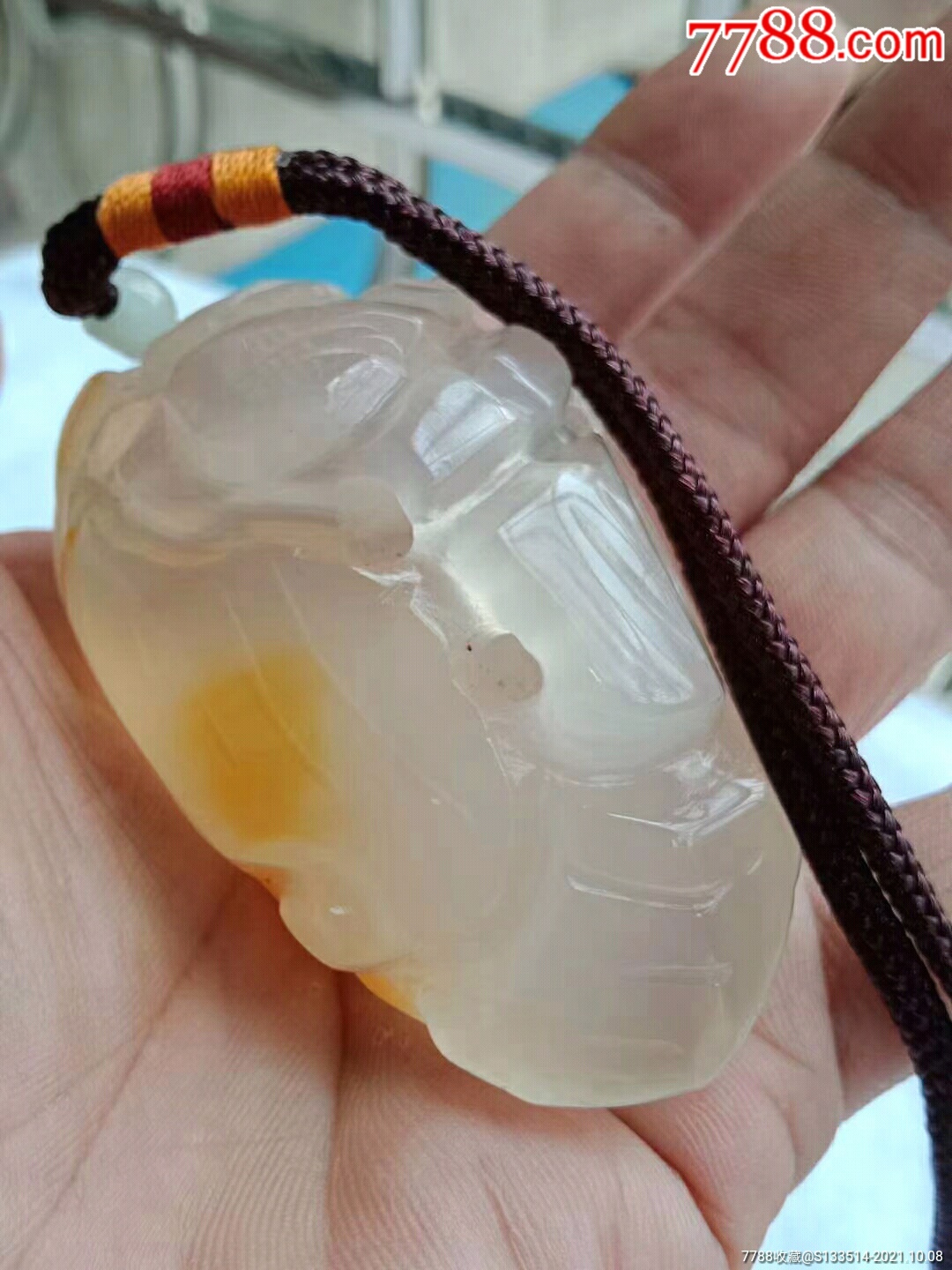 玛瑙16626如意手把件送证书