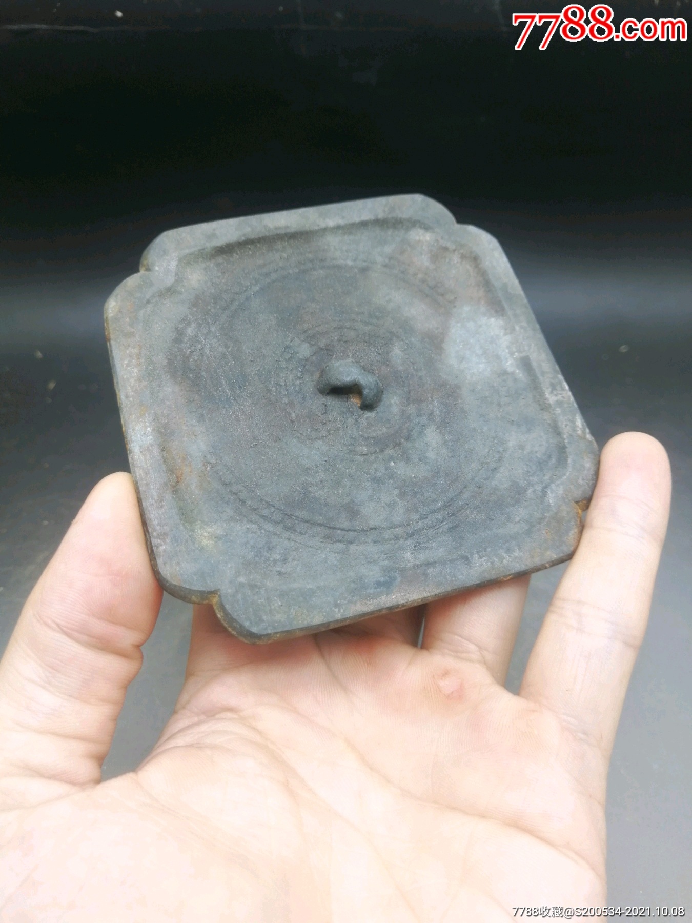 铜镜四方镜宋镜葵口镜古玩收藏古董铜器杂件礼品投资升值精美颂代四方