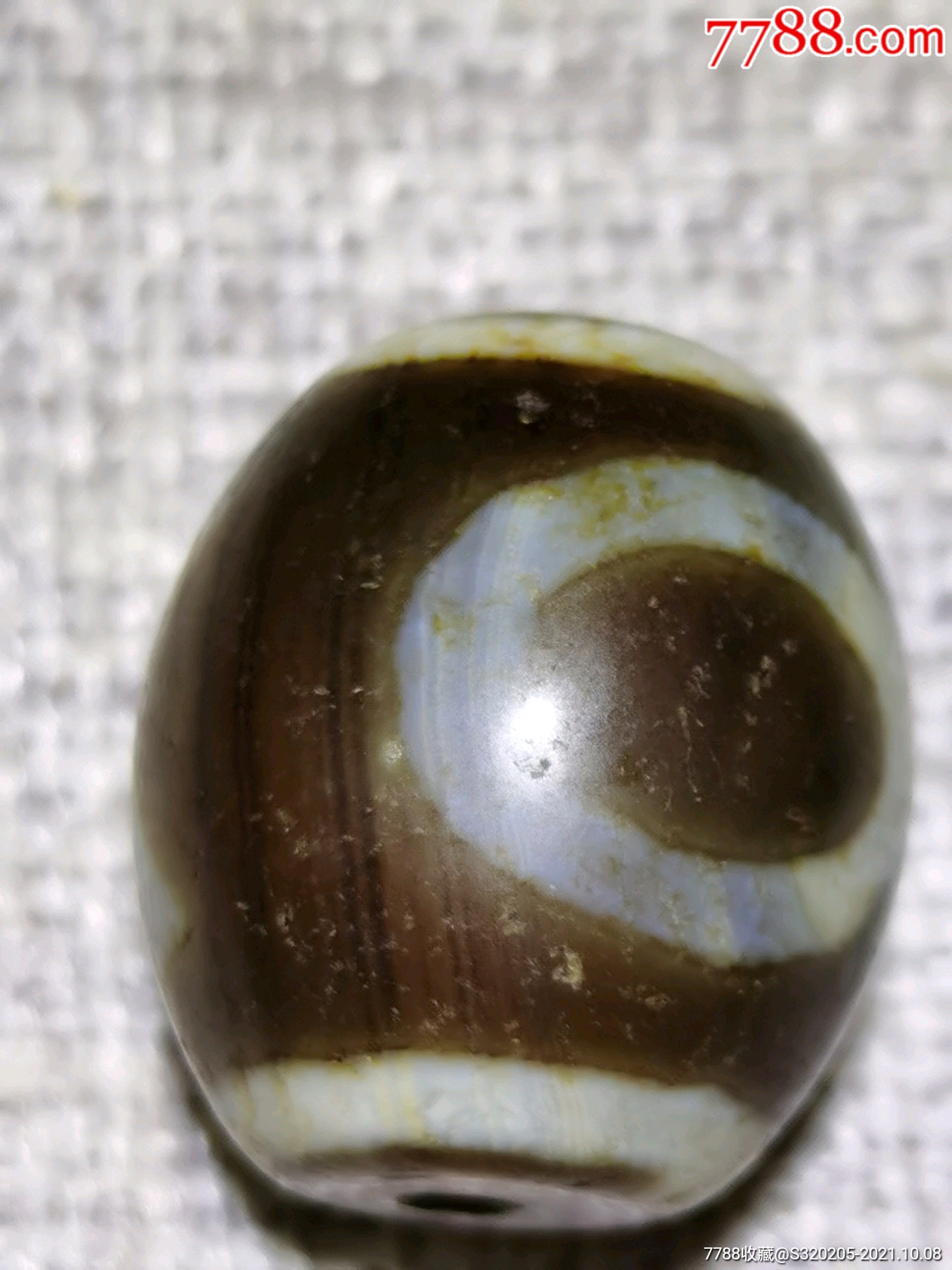 高油润藏传至纯山水天珠