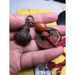 旧时道家藏品精美老铜庙宇花钱护身铜葫芦套装,依道门古法开光祭炼