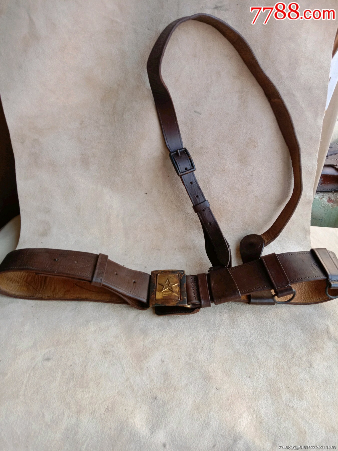 55式军官武装带牛皮武装带校尉武装带五五式武装带-价格:780元-se