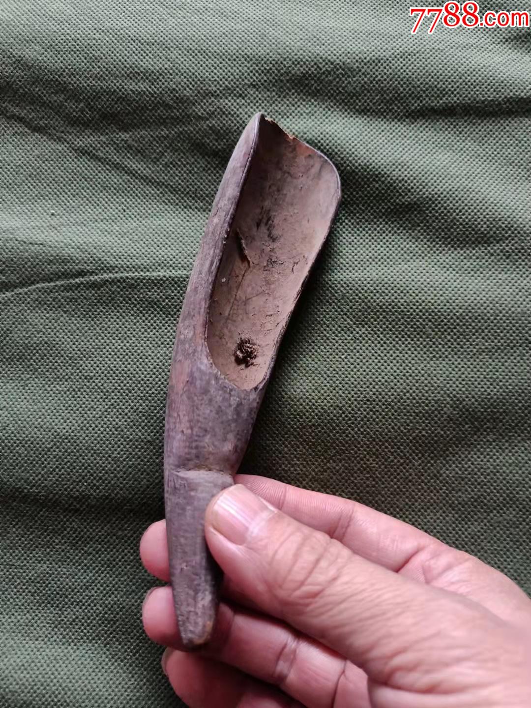 清代老物件文玩茶铲药末角铲中医文化传承百年