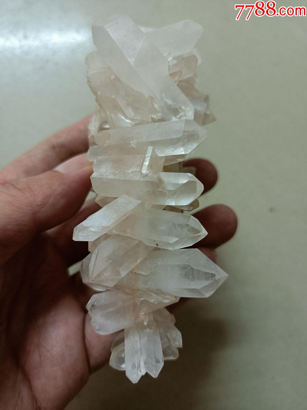 5734新疆水晶晶簇原石2个共约500克