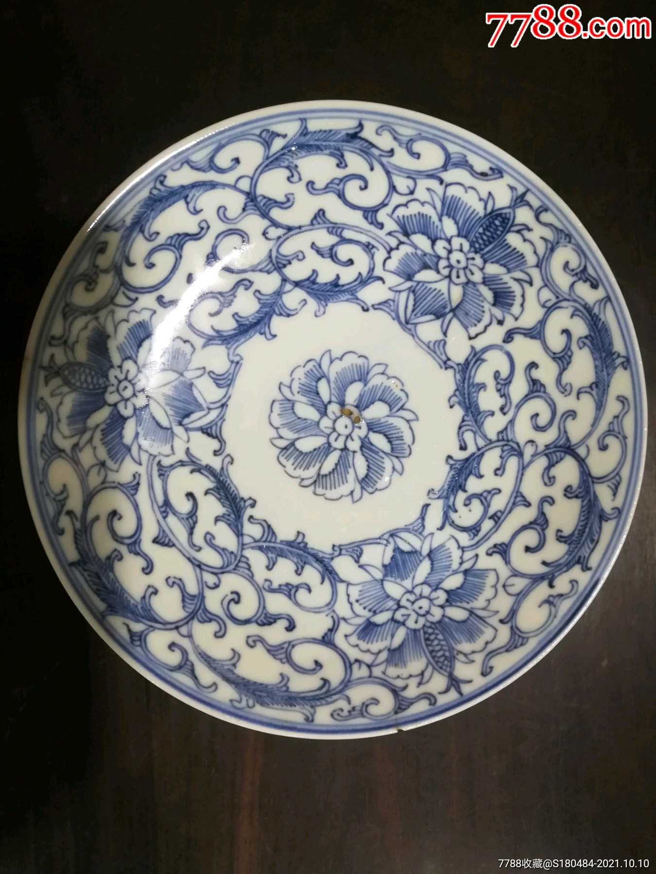 嘉庆青花盘_青花瓷_图片鉴赏_收藏价值_7788青花瓷收藏