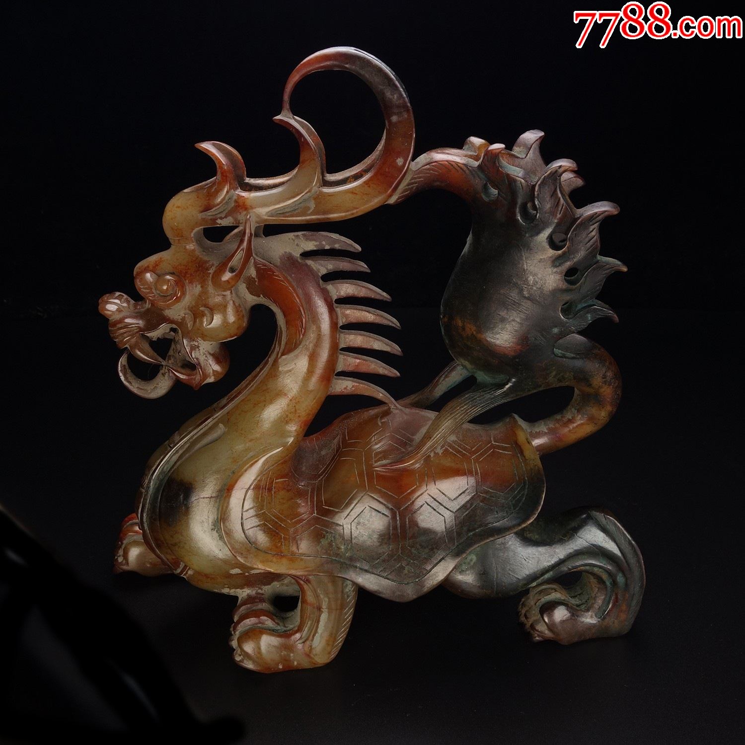 旧藏和田玉龙龟a101s29f