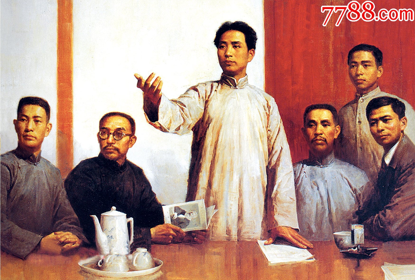 【图画明信片】红色足迹(美术经典中的党史)图画明信片大全全套40枚(无票戳)-价格:80元-se83084842-明信片/邮资片-零售 ...