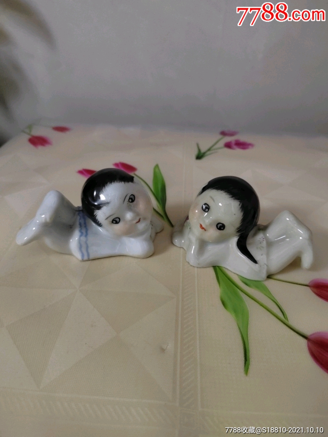 老瓷娃娃一对