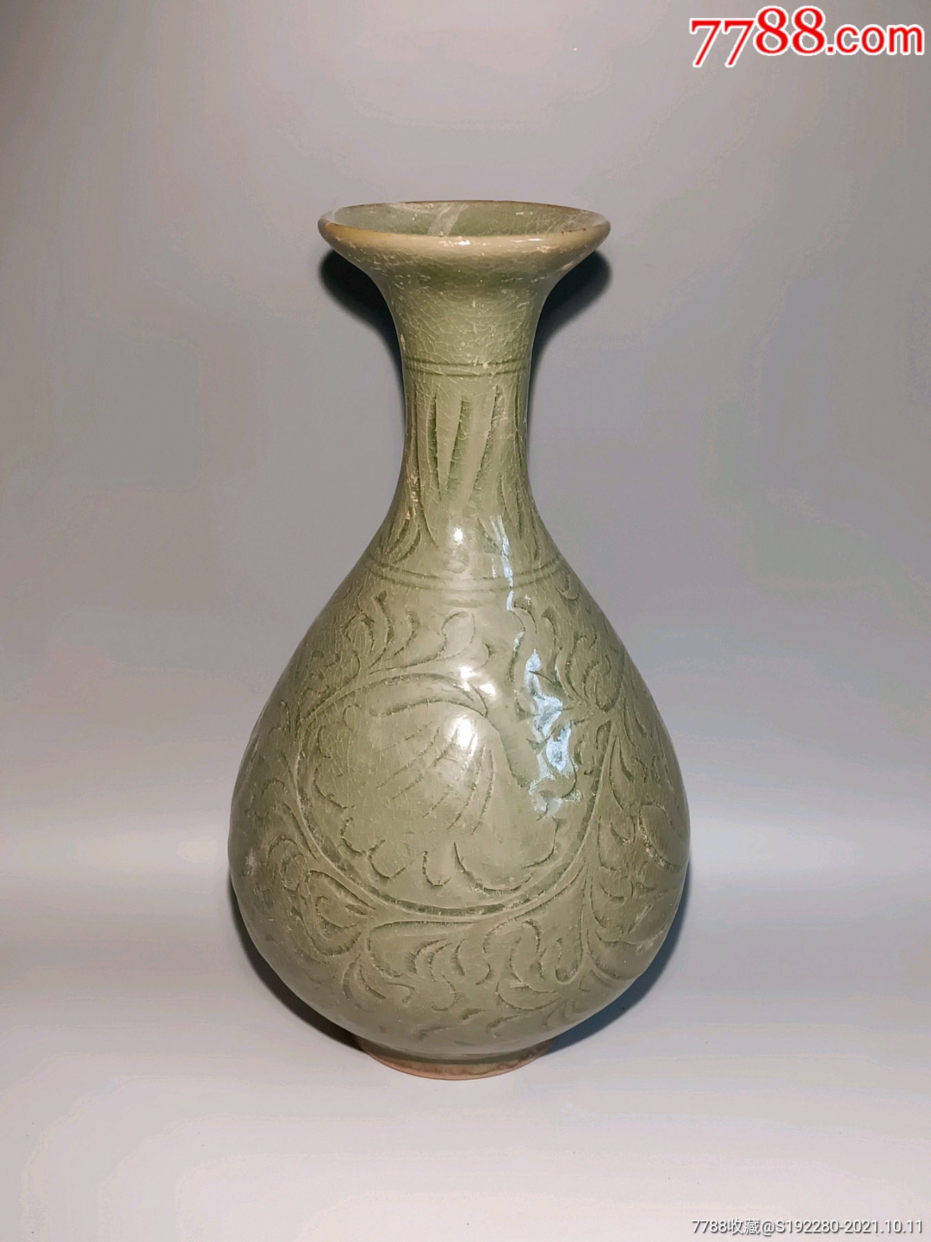 耀州窑玉壶春瓶工艺品