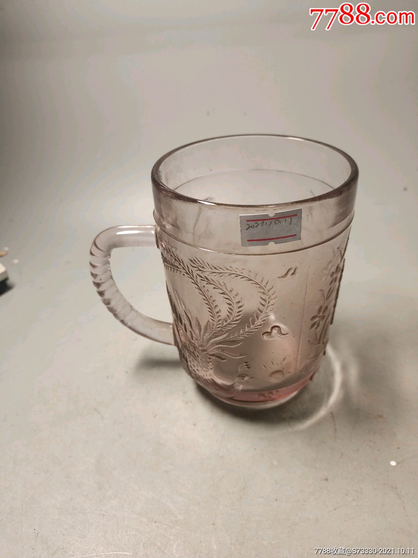 怀旧老物件7080年代龙凤衬衣漱口杯一只