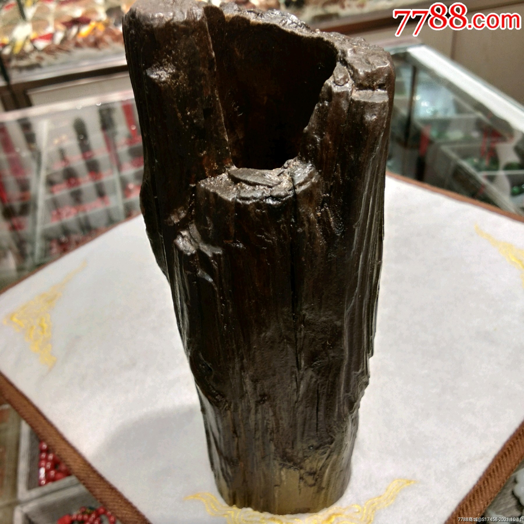 木精笔筒_炭雕工艺品_友缘有书缘【7788收藏__收藏热线】