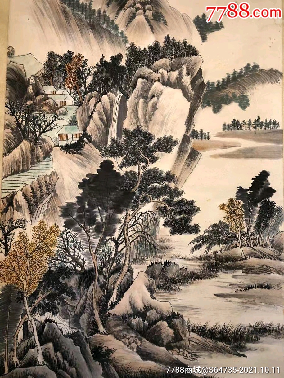 名人胡伯翔山水画-价格:4500元-se83095568-山水国画原作-零售-7788