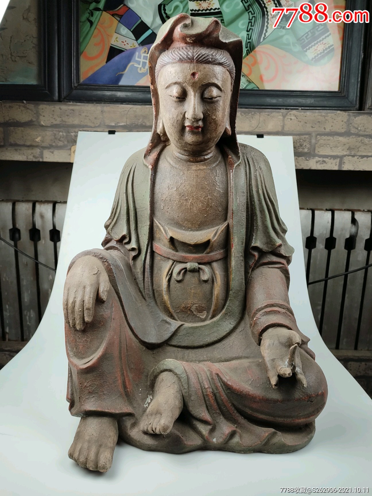 清代脱胎彩绘佛像